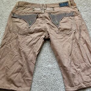 Robins Jeans Crystal flap shorts